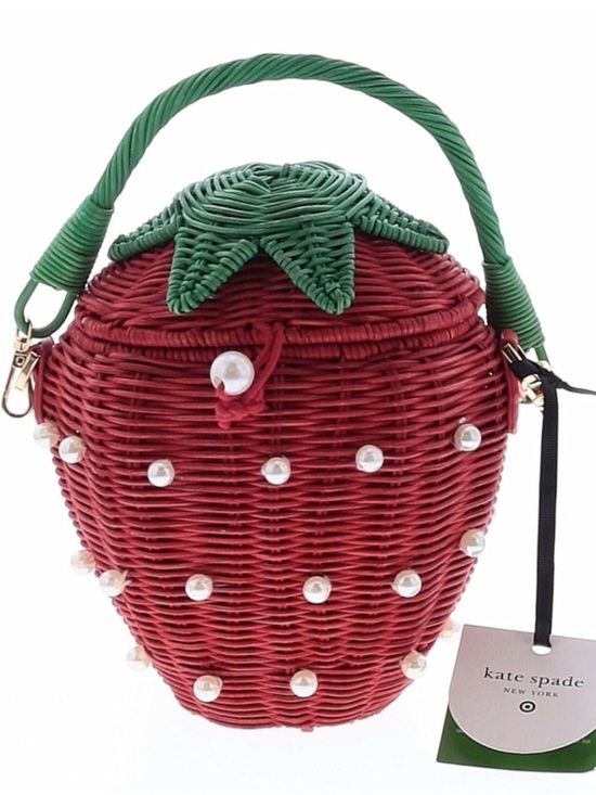 kate spade Handbags - kate spade Red & Green Strawberry Mini Top-Handle Bag with Pearls
